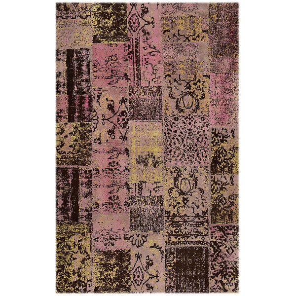 Bakero Patchwork Handmade Flatweave Pink Rug Wayfair.co.uk